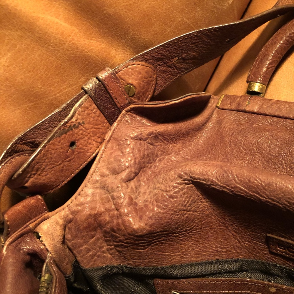 BCBG Maxazria Foldover Leather vintage style bag - Picture 8 of 8
